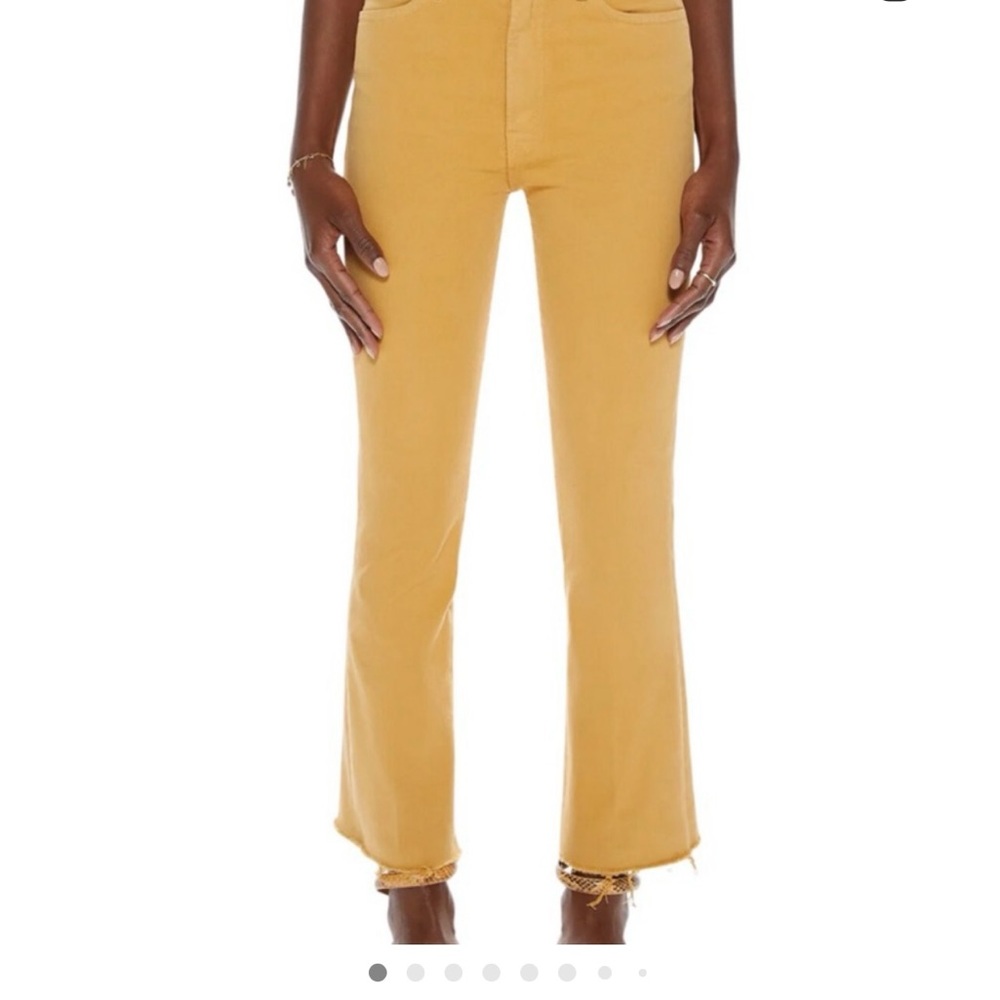 MOTHER Mustard Flare Jeans